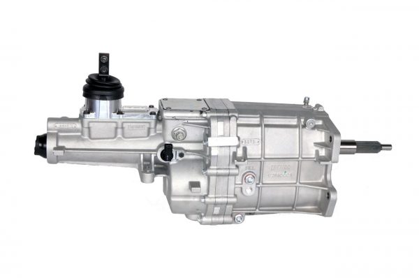 Big Power, Tremec, TKX Transmission, 600 lb.-ft. torque capacity, high rev, engines speeds of 8,000 RPMs, shifts at 7,500 RPMs, Input Shaft – 26 Spline, Output Shaft – 31 Spline, Lightweight, 99 lbs dry, Designed multiple applications, three shifter locations, Compact end-loaded design, clearance in transmission tunnels, without floor modifications, Increased case strength, three-piece construction, aluminum housing, provides outstanding structural stiffness, Gaskets at all flanges, simple installation, eliminates fluid leaks, Superior shift-ability, multi-cone synchronizers, hybrid synchronizer rings made tough, sintered bronze gears, carbon gears, shafts hardened, special grade steel, ASTM 4615, increased torque carrying capacity, specially equipped, high-performance, short-throw, billet aluminum shifter, isolates road noise, clean fitment, lightened case, crisp shifts, Robust design, internal (3) three-rail shift system, steel shift forks, Gear Ratios 1st Gear 2.87 2nd Gear 1.89 3rd Gear 1.28 4th Gear 1.00 5th Gear 0.81