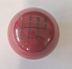 candy red metallic, hms, hanlon motorsports, shift knob, six speed, 6 speed, red