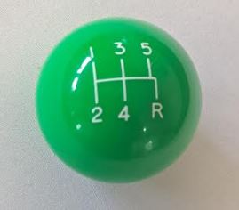 Synergy Green, hms, hanlon motorsports, shifter ball, 5 speed, five speed, green knob, white inlay, green shifter