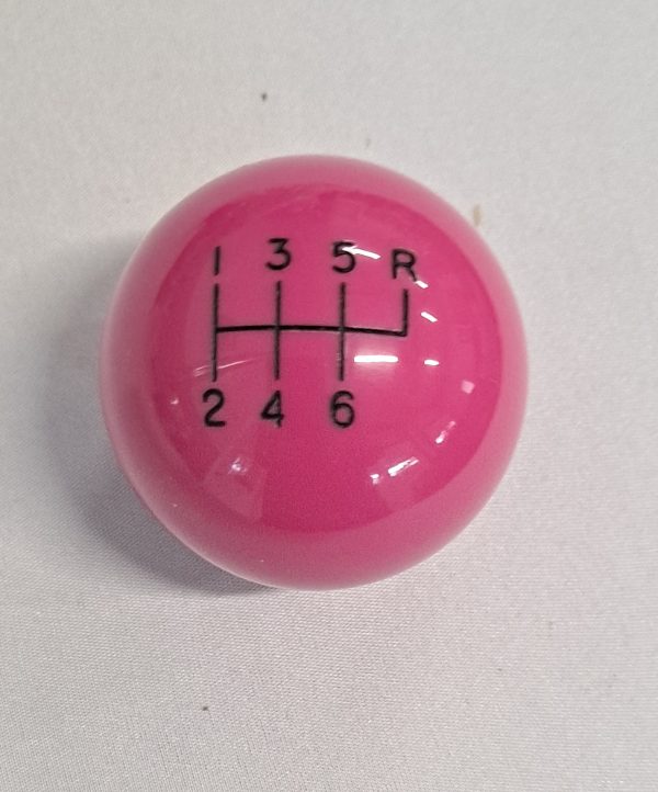 hot pink, pink, bright pink, hms, hanlon motorsports, six speed, 6 speed, shift ball, shift knob, shifter handle