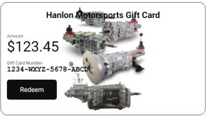 HMS, hanlon Motorsports, Gift Card, Gift Certificate, GC, gift, moniey card, cash card, online gift, orange, black, gift giving, season to give